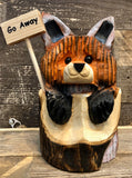 9" Fox with Reversible Sign