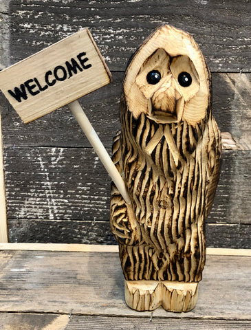 9" Bigfoot with Reversible Sign