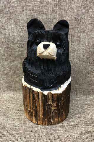 9" Black Stump Bear with Arms