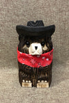 9" Brown Cowboy Bear