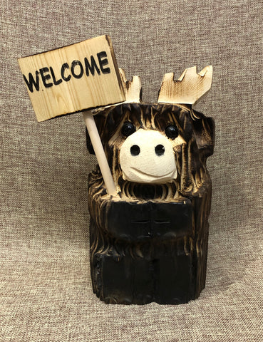 9" Moose Tilt With Sign